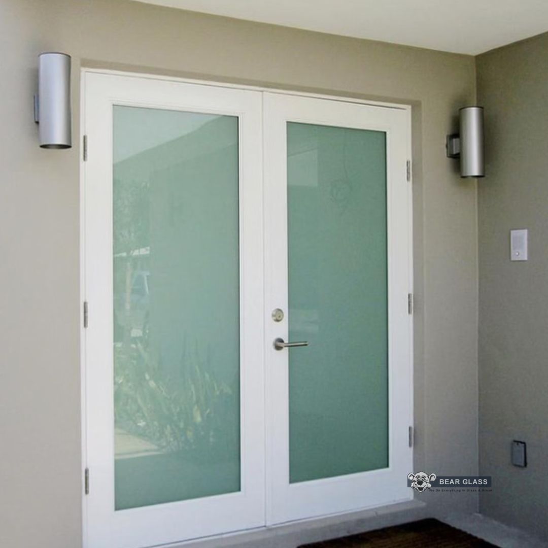 acid-etched door