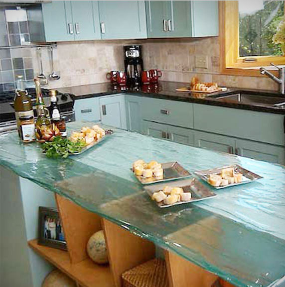 Glass Countertops Nyc Brooklyn, Tempered Glass Kitchen Countertops